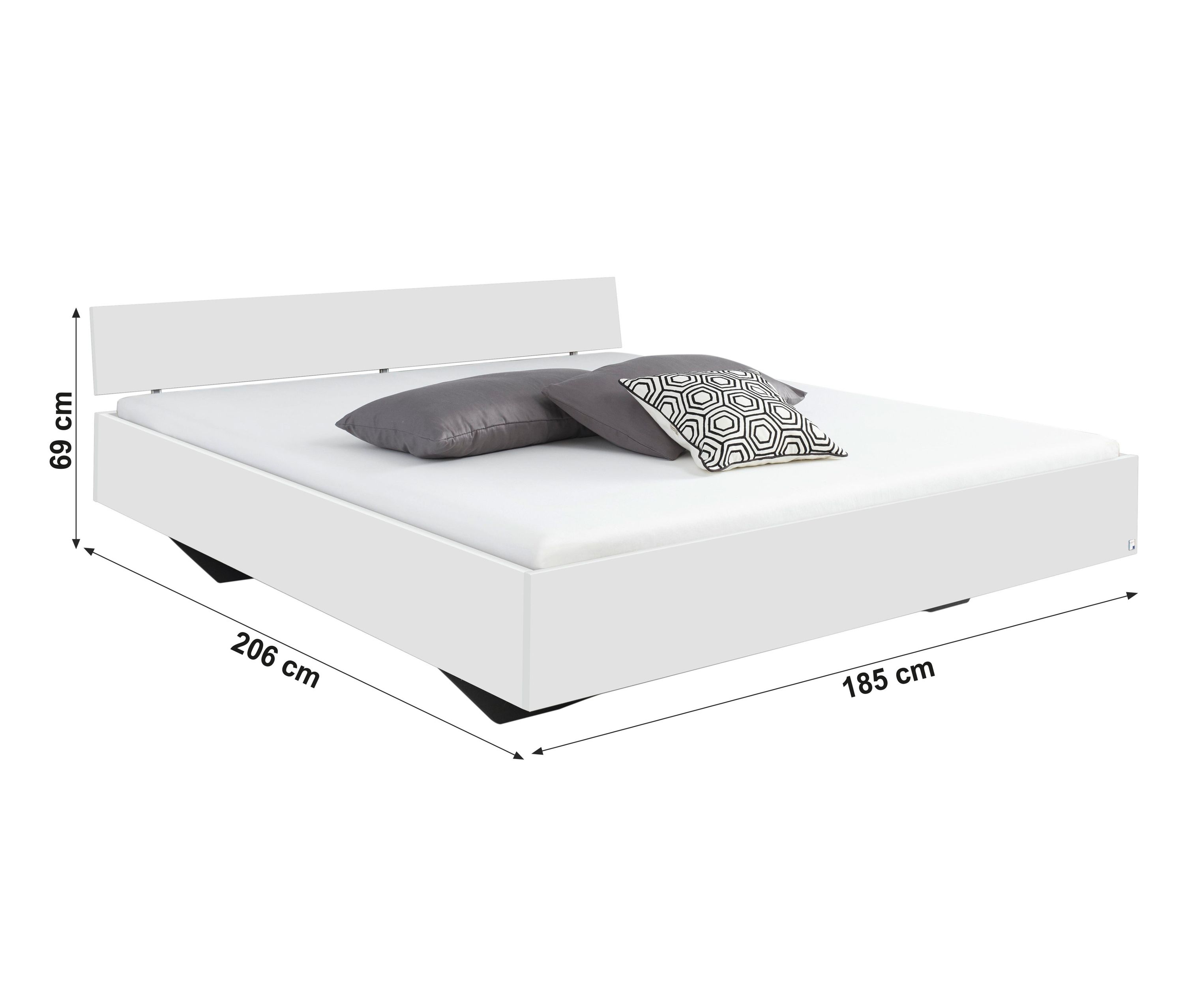 Thumbnail - rauch Bett »Phoenix« - 185x206x69cm - weiß - Holz / Holz