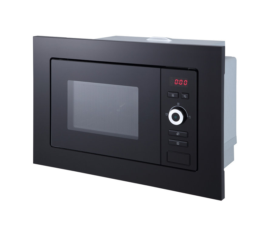 Schwarze Respekta-Einbaumikrowelle »MW 800G« mit 800 Watt.