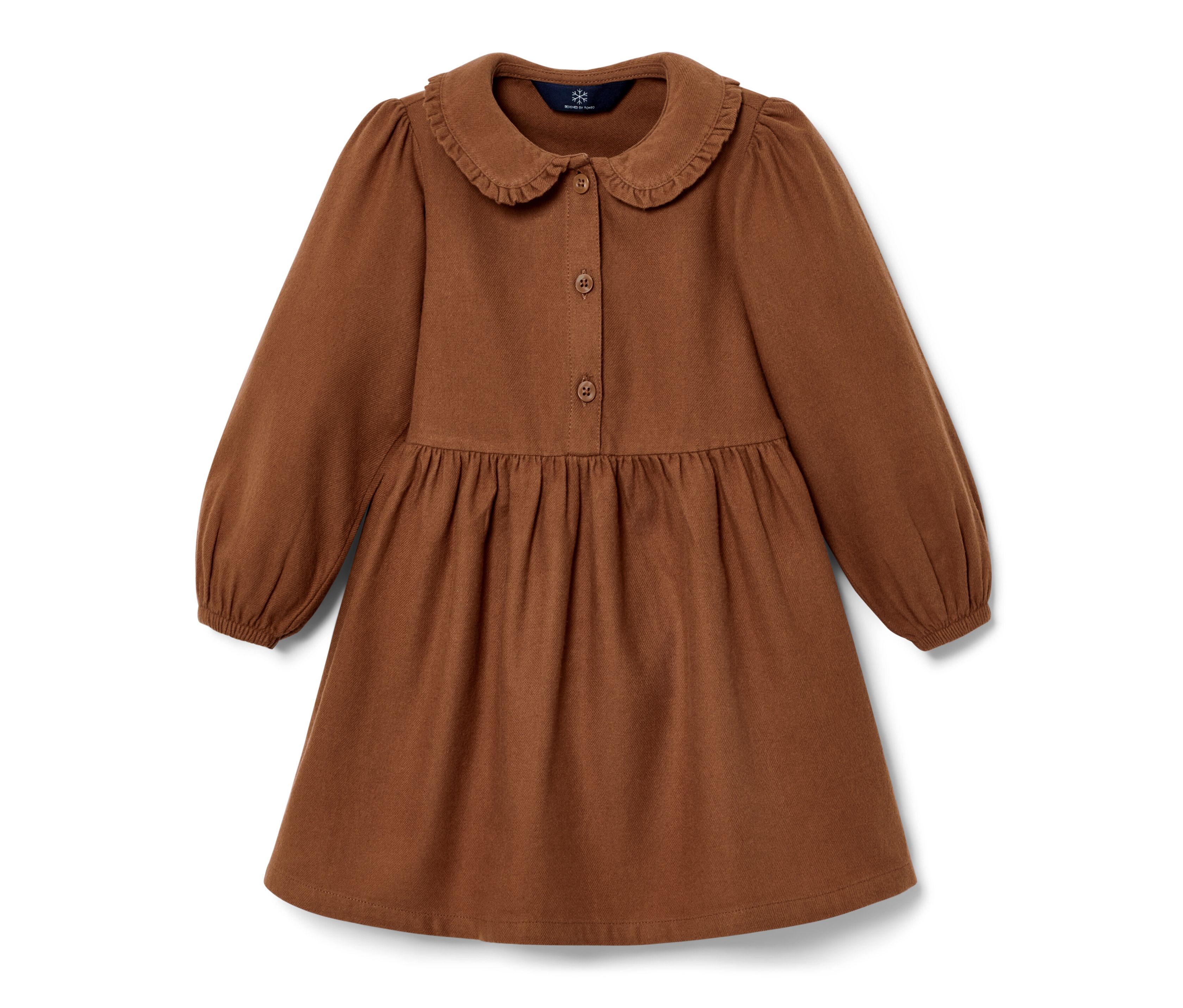 Tchibo - Kleinkind Webkleid - Mädchen - Gr. 110/116 - cognac