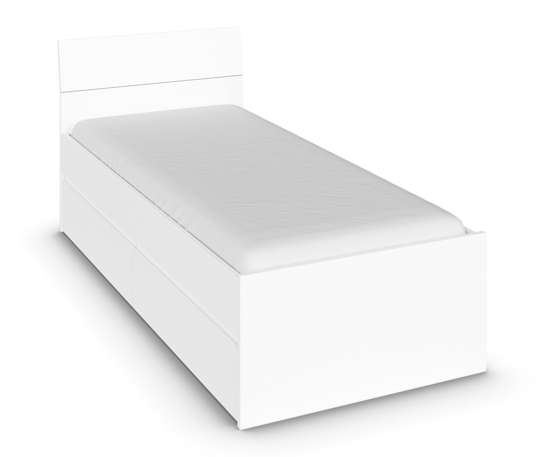 rauch Bett mit 2 Schubkästen »Joel« - 95x209x90cm - weiß - Holz / Holz