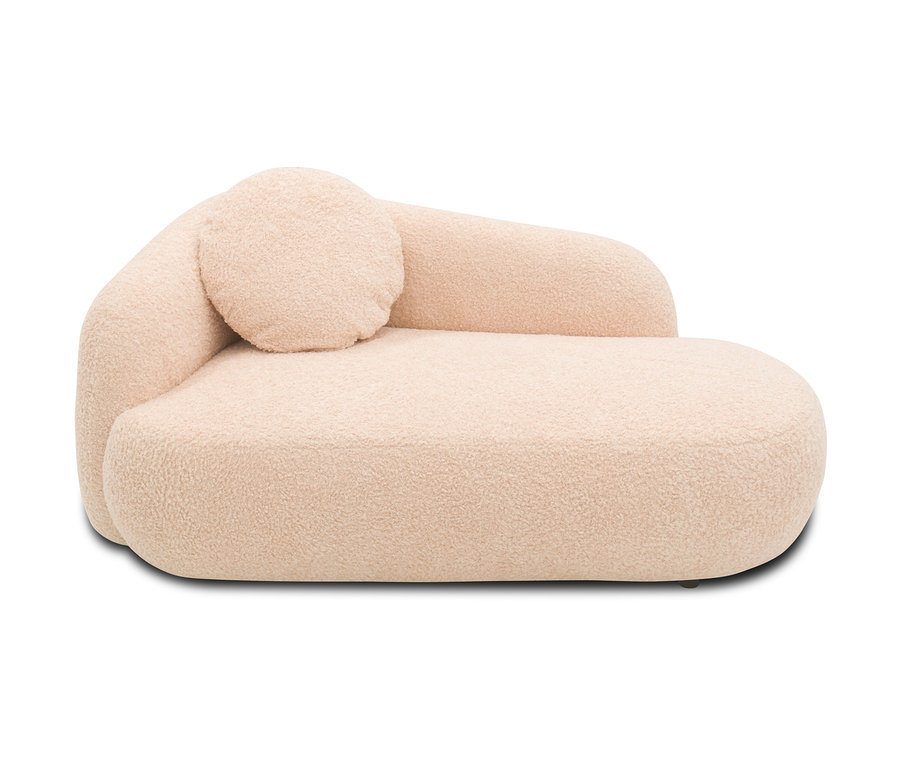 Cremefarbene DOMO collection Recamiere »Lovund«, links.