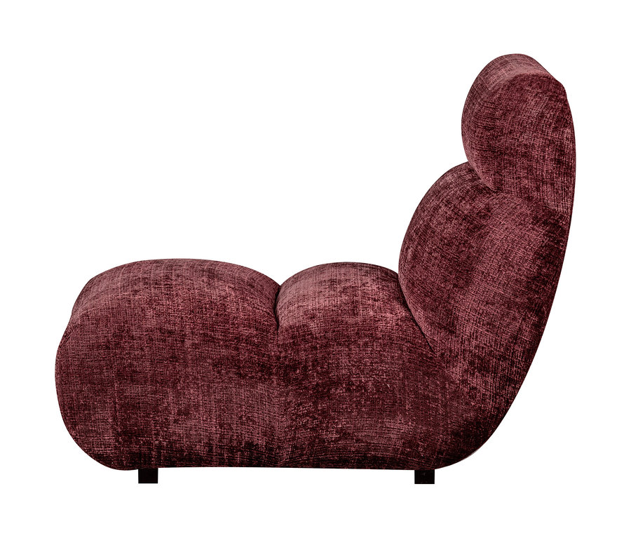 Seitenansicht des BePureHome Sessel »Observe« in Aubergine.