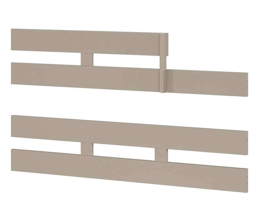 Zwei beige Seitenteile des Kinderbetts »Tomino« mit Sicherheitsset für Juniorbett.