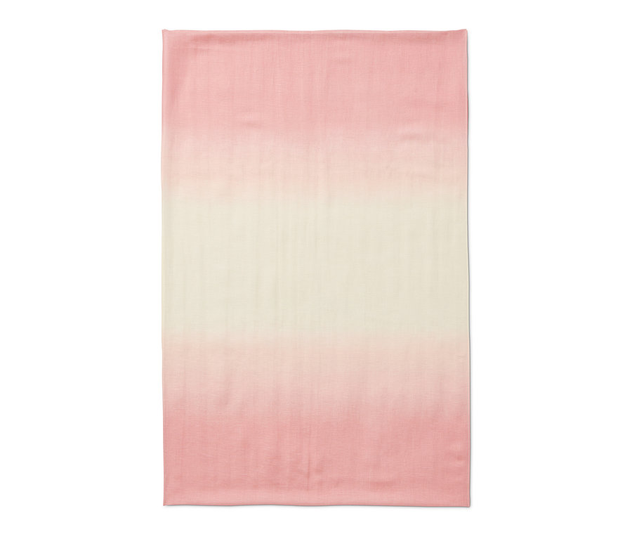 Loop-Schal mit Ombré-Effekt in Creme und Rosa.