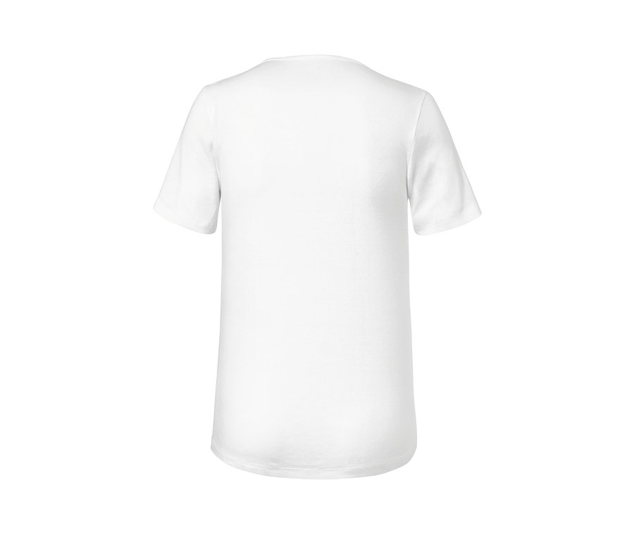 Ein weißes Feinripp-Unterhemd mit kurzem Arm.
