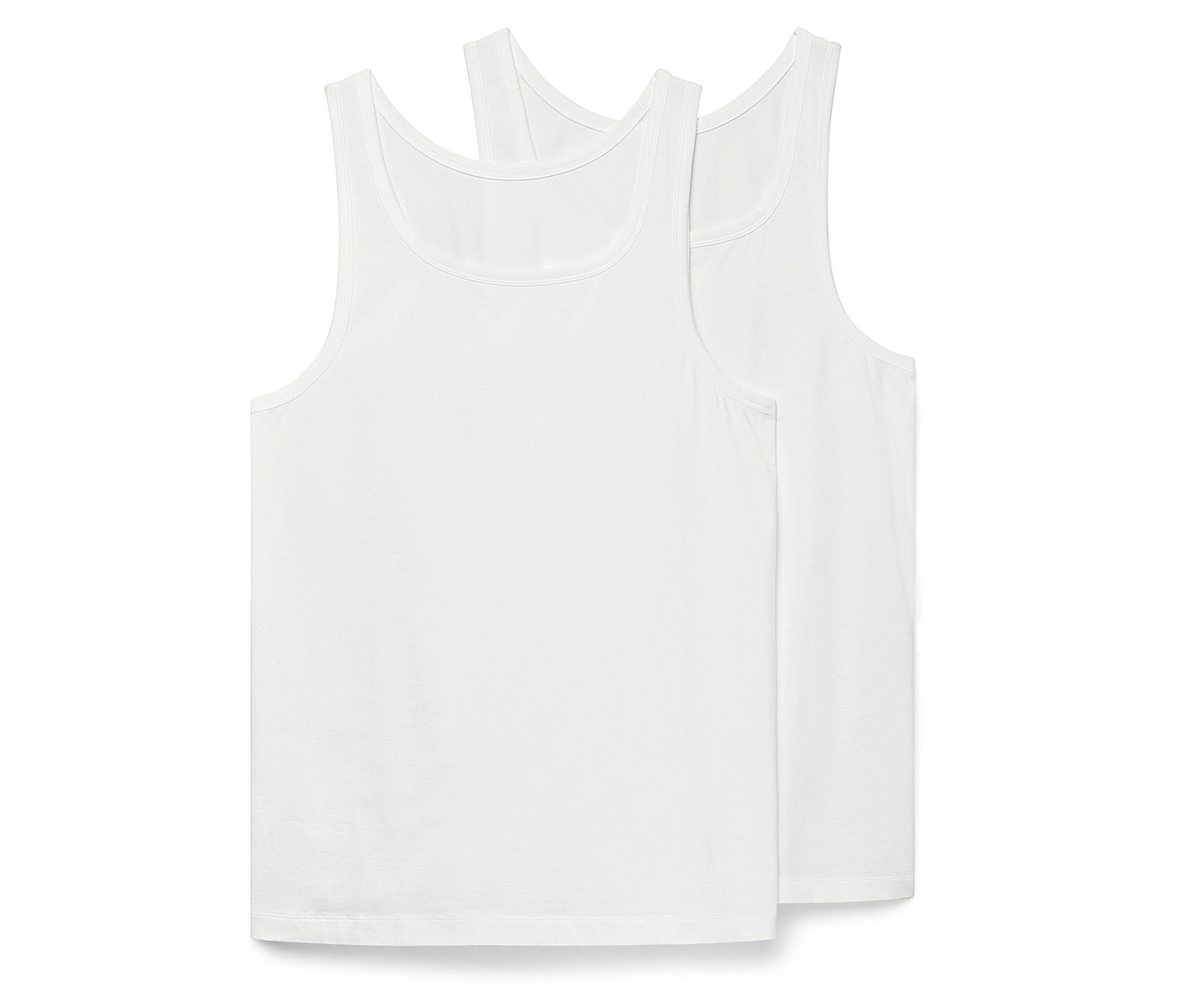 Tchibo - 2 Jersey-Unterhemden - Herren - Gr. S/4 - weiß
