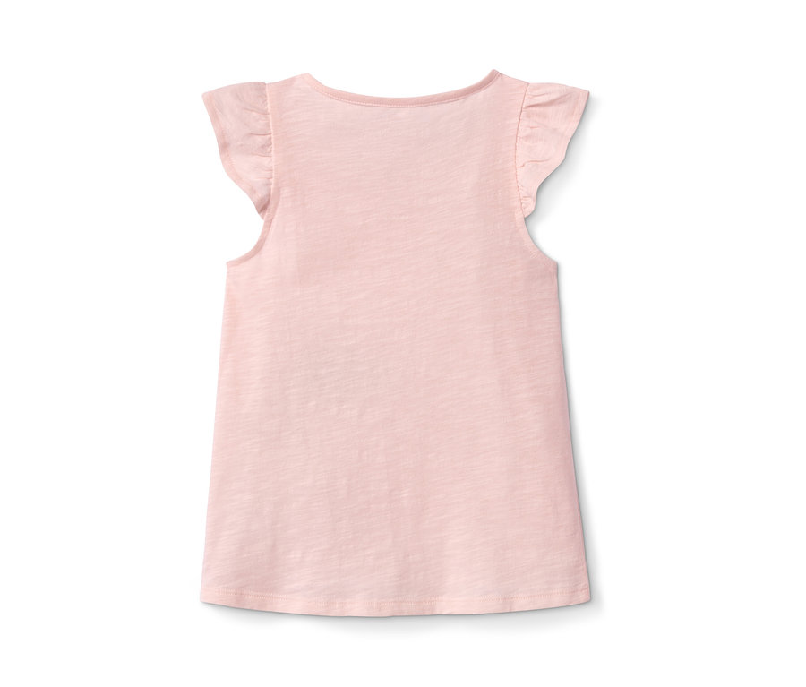 Rosa Mädchen-Shirt mit Rüschenärmeln, 3 Stück
