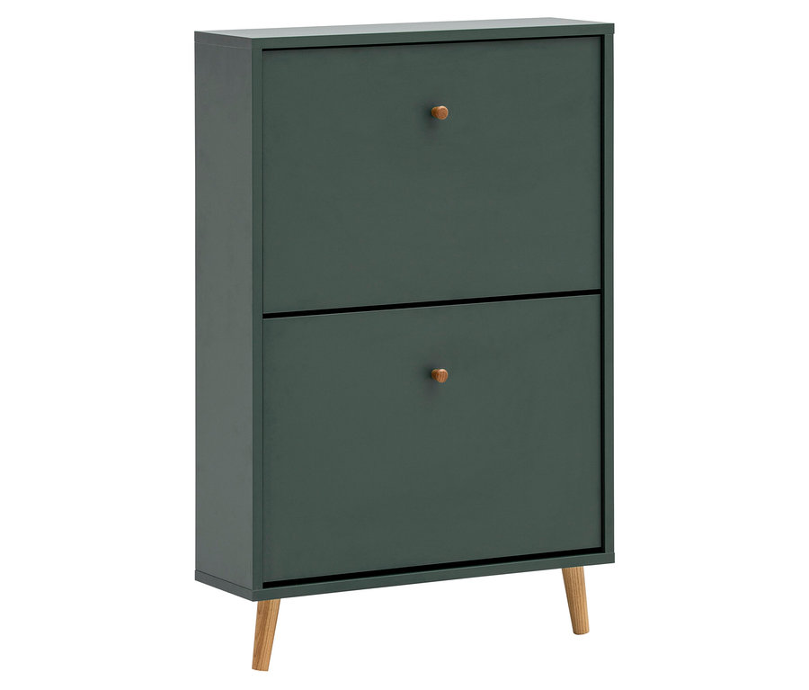 Schuhschrank »Bjarne«, 2 Klappen, waldgrün.