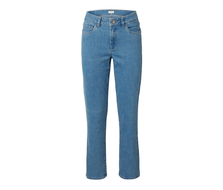 Eine blaue Straight Jeans ‒ Fit »Kira«.