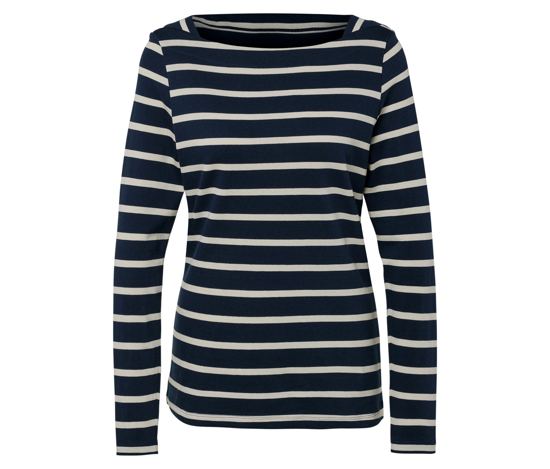Gestreiftes Langarmshirt - Damen - Gr. XXL - dunkelblau - dunkelblau