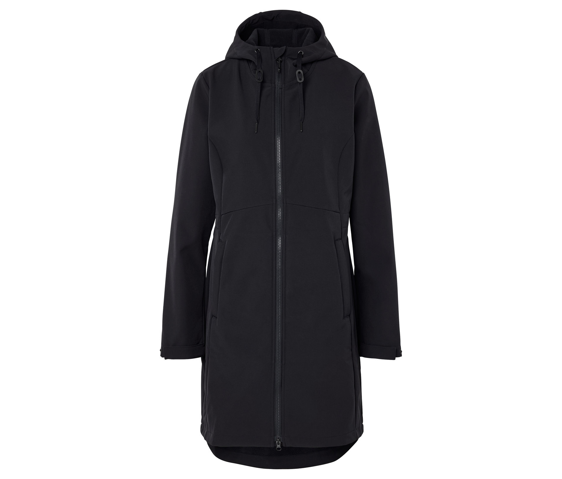 Softshellmantel - Damen - Gr. 46 - schwarz - schwarz