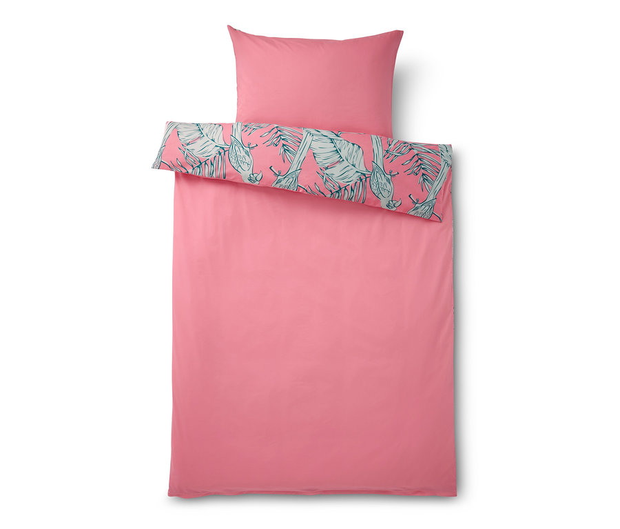 Rosa Renforcé-Bettwäsche Tropical Rose in Normal- und Übergröße.