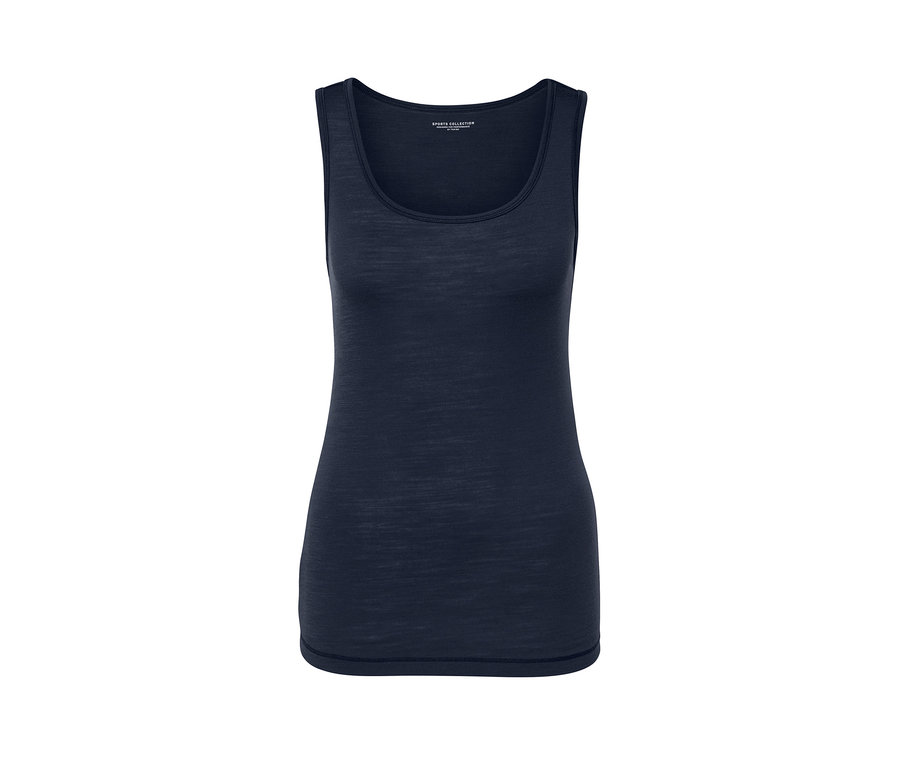 Detailaufnahme von einem der 2 Tanktops mit Merinowolle.