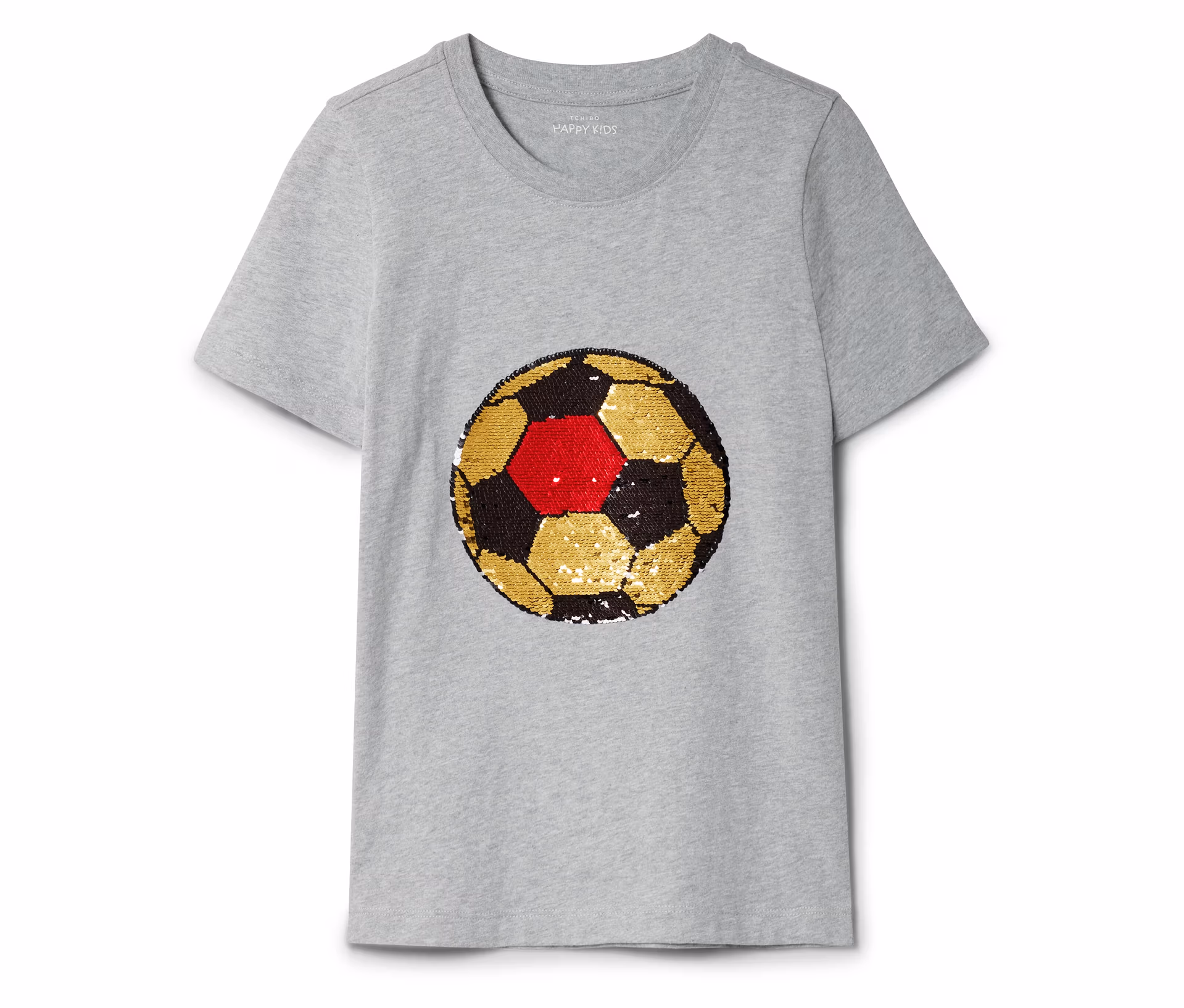 Tchibo - Kinder-T-Shirt mit Wendepailletten - Gr. 158/164 - hellgrau