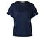 Dunkelblaues T-Shirt mit V-Ausschnitt.
