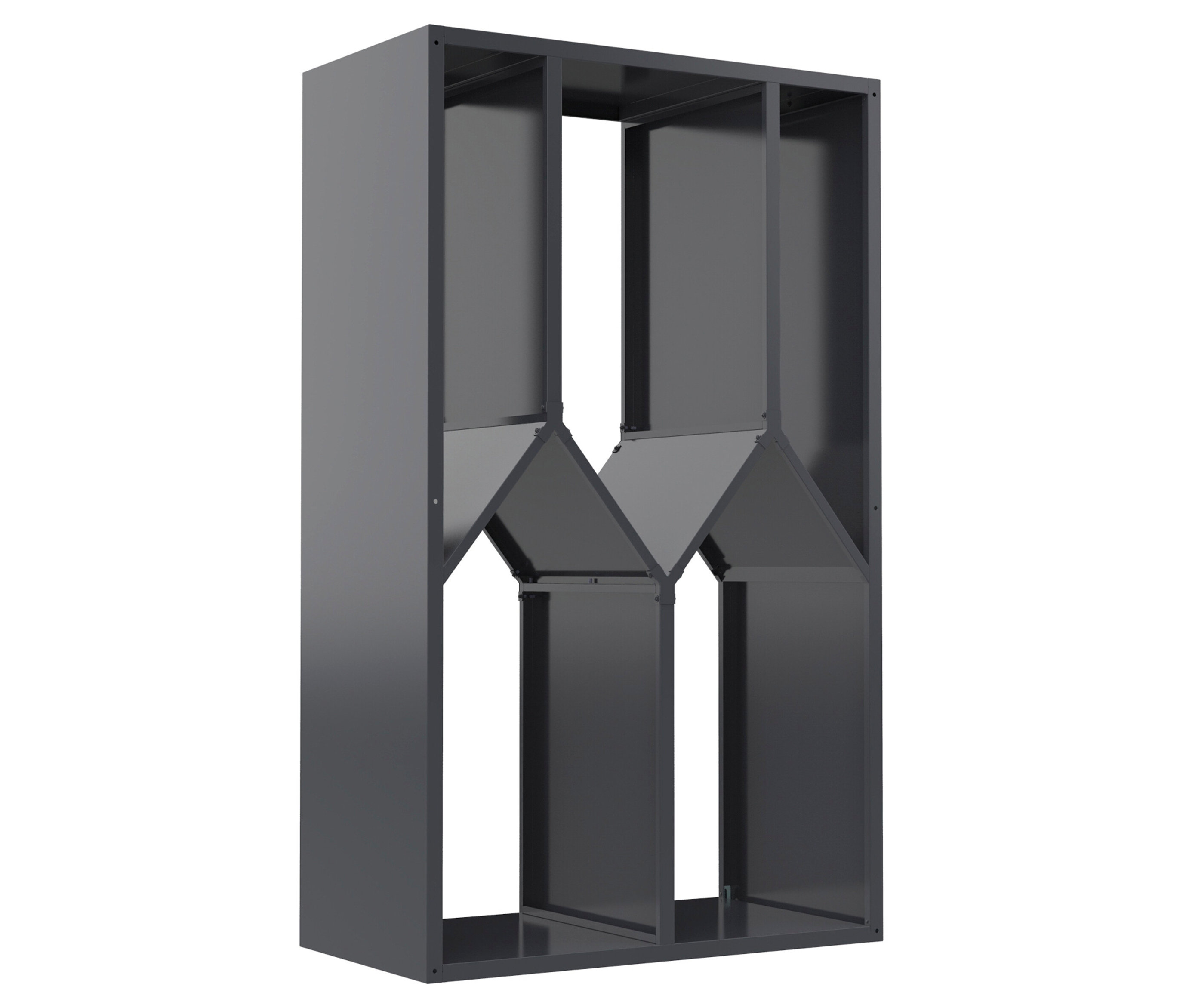 Tchibo - Y-Kaminholzregal - 95x50x160cm - anthrazit -