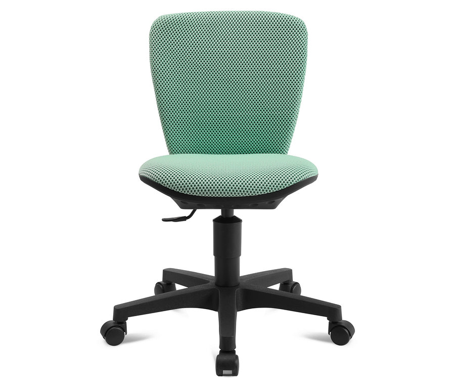 Topstar Sitness »Home S'cool« Bürostuhl in Schwarz und Mintgrün vor weißem Hintergrund.