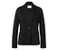 Schwarzer Blazer mit einem Knopf und Reverskragen, frontal auf weißem Hintergrund.
