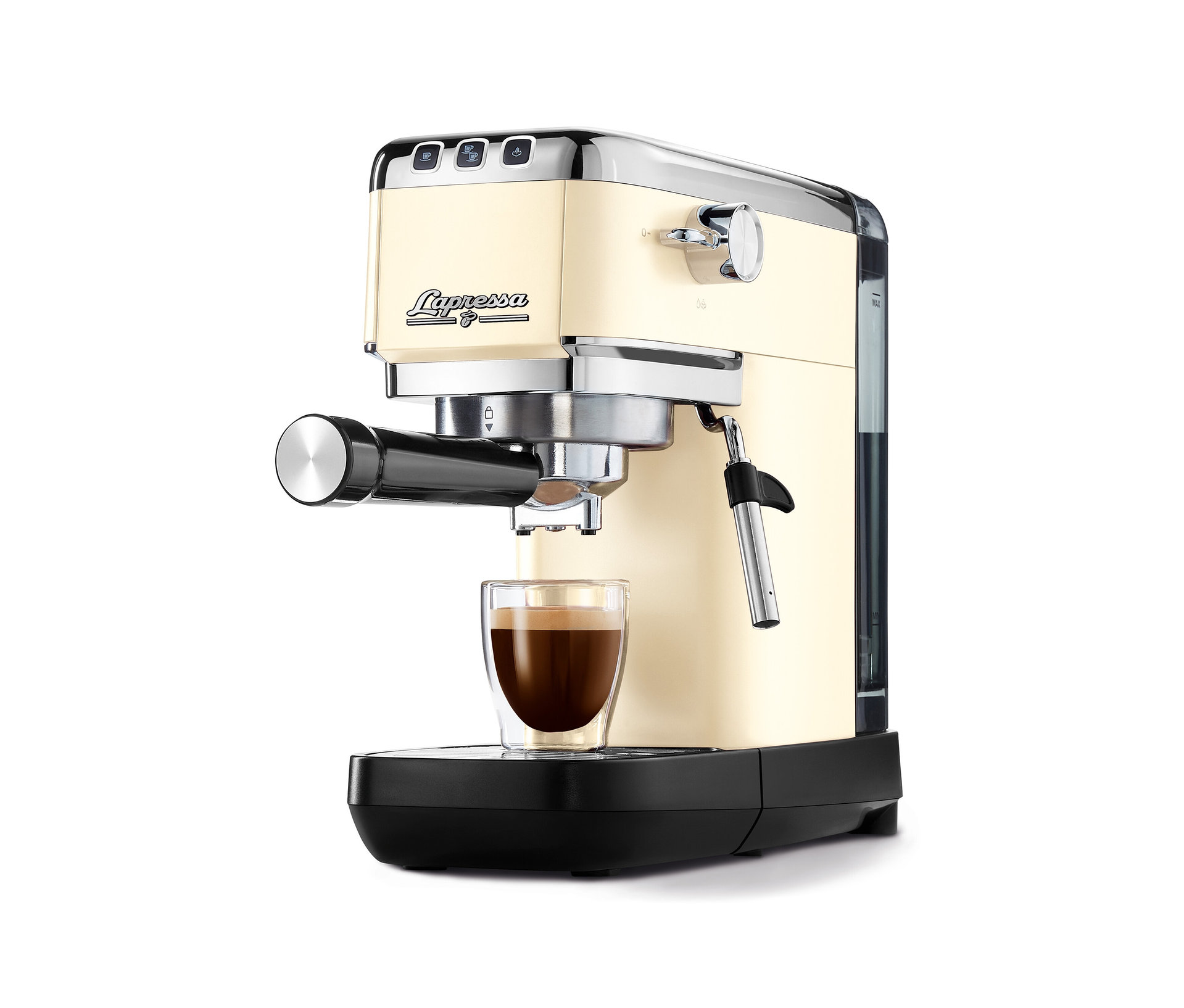 Tchibo - »Lapressa« Siebträgermaschine - creme - Edelstahl / Kunststoff