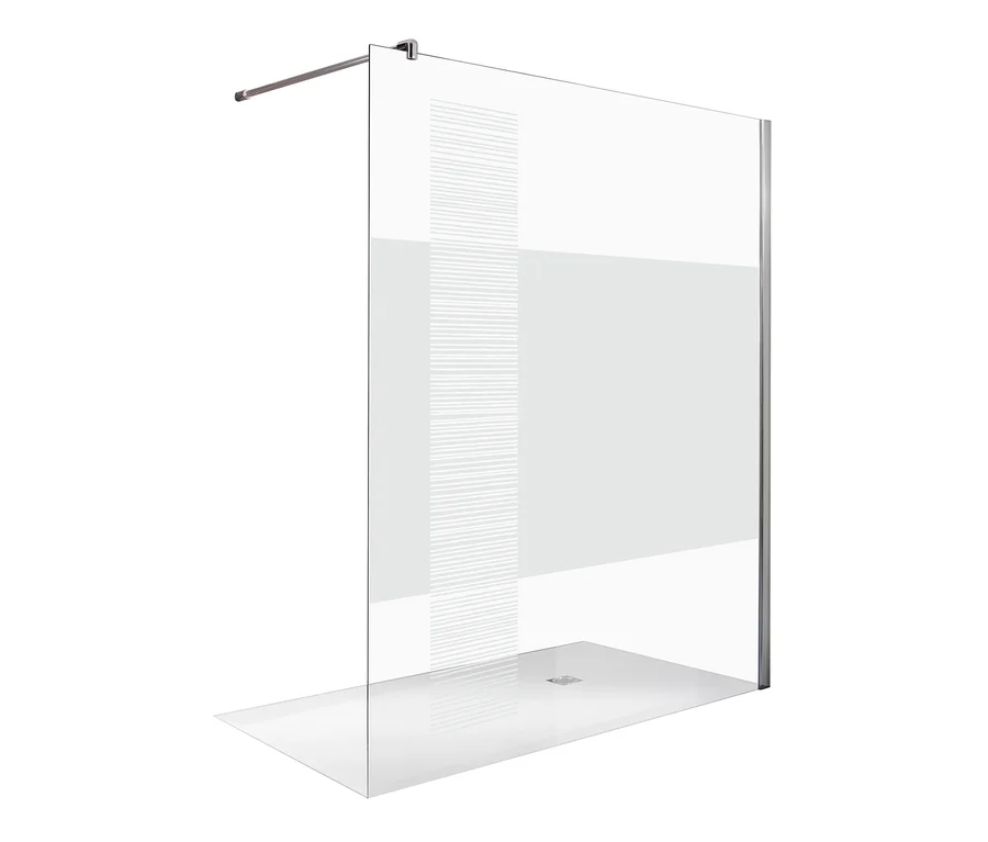 Freistehende Breuer®-Dusche »Entra« Duschwand mit InStripe Design.