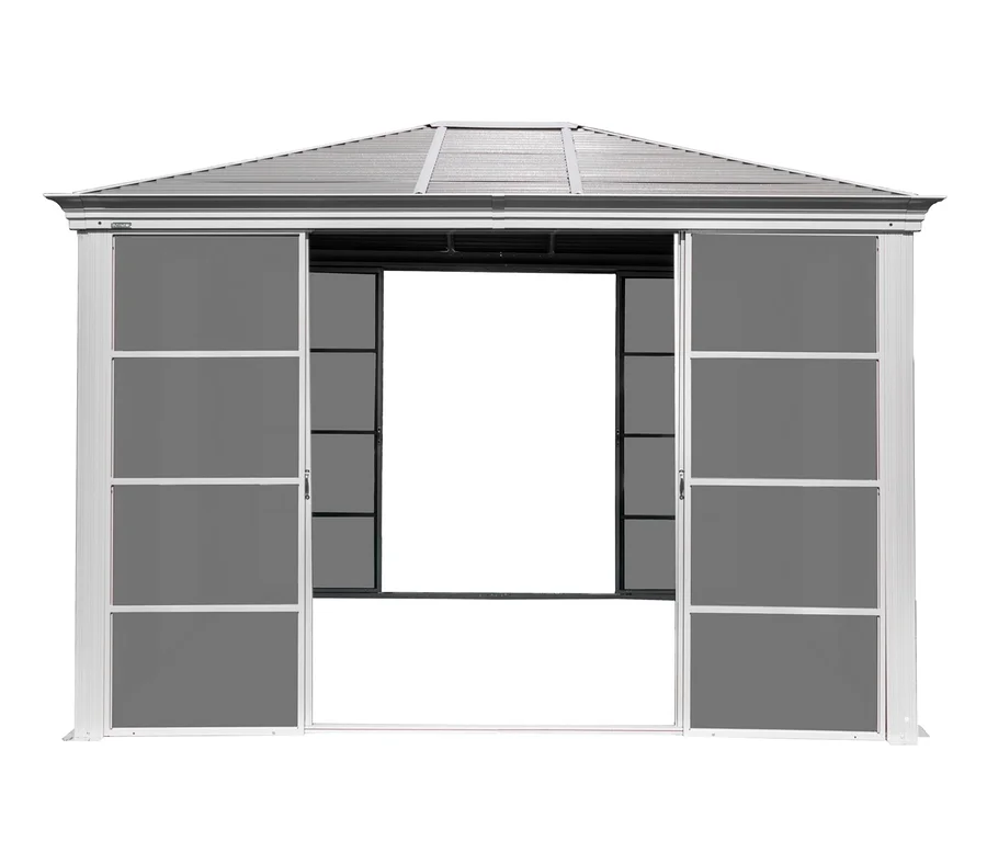 Sojag-Pavillon mit Stahldach, ca. 427 x 296 x 362 cm.