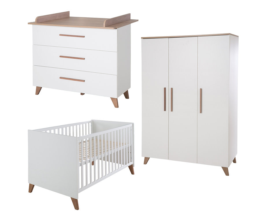 roba Kinderzimmerset »Ole« mit Bett, Wickelkommode und Schrank.