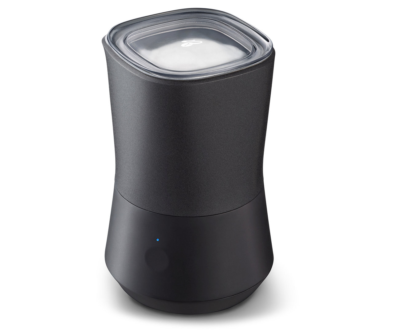 Schwarzer, elektrischer Milchaufschäumer.