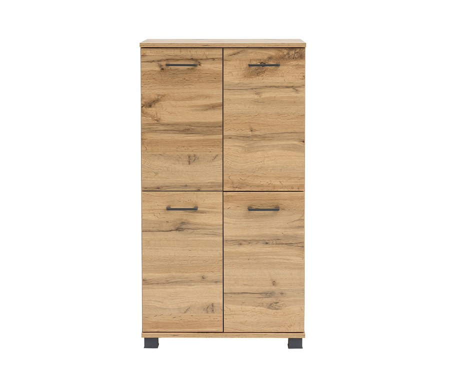 Ein »HB 600 Nora« Highboard mit vier Türen und Griffen.