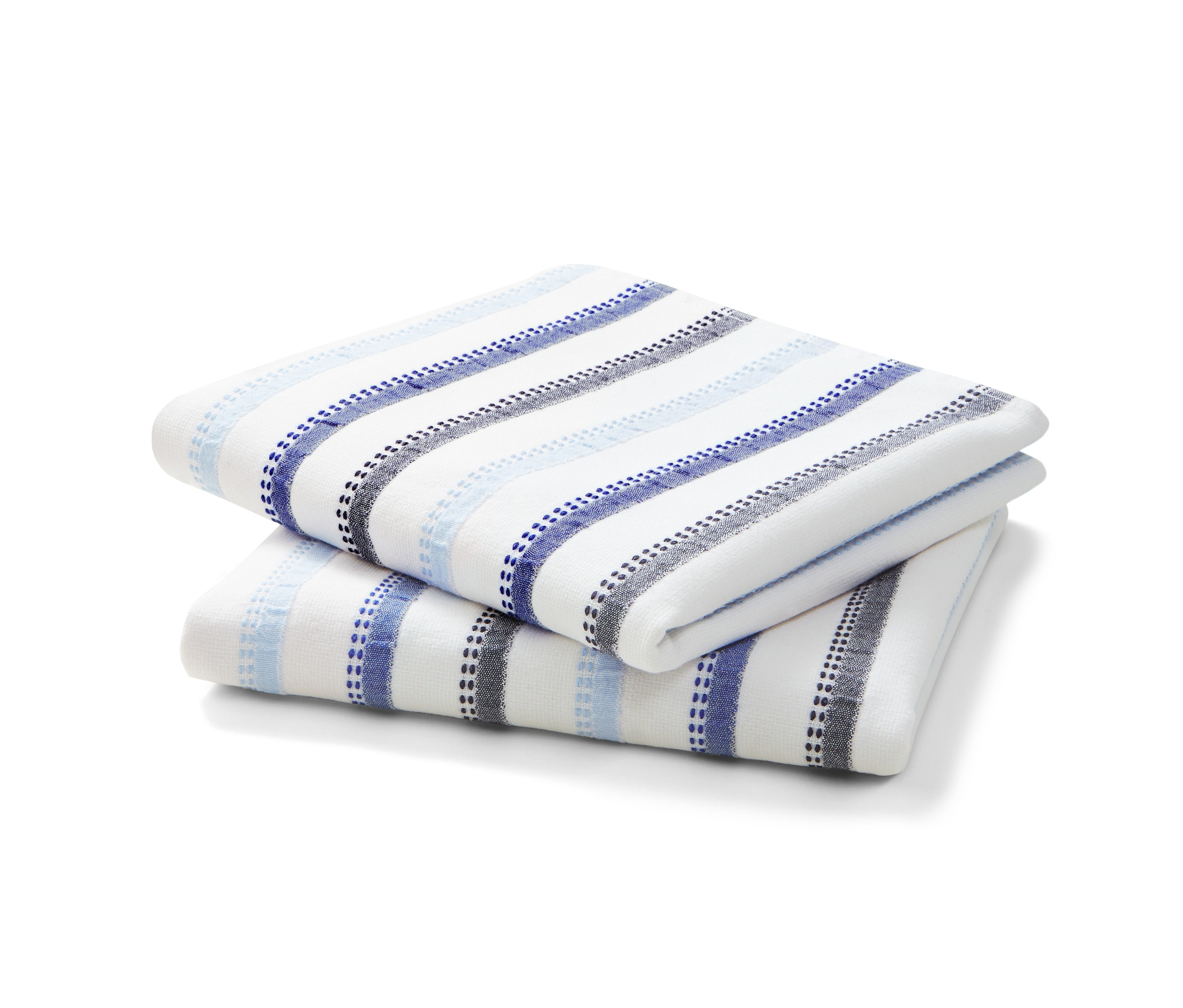 Zwei Hamam-Handtücher liegen gefaltet übereinander.