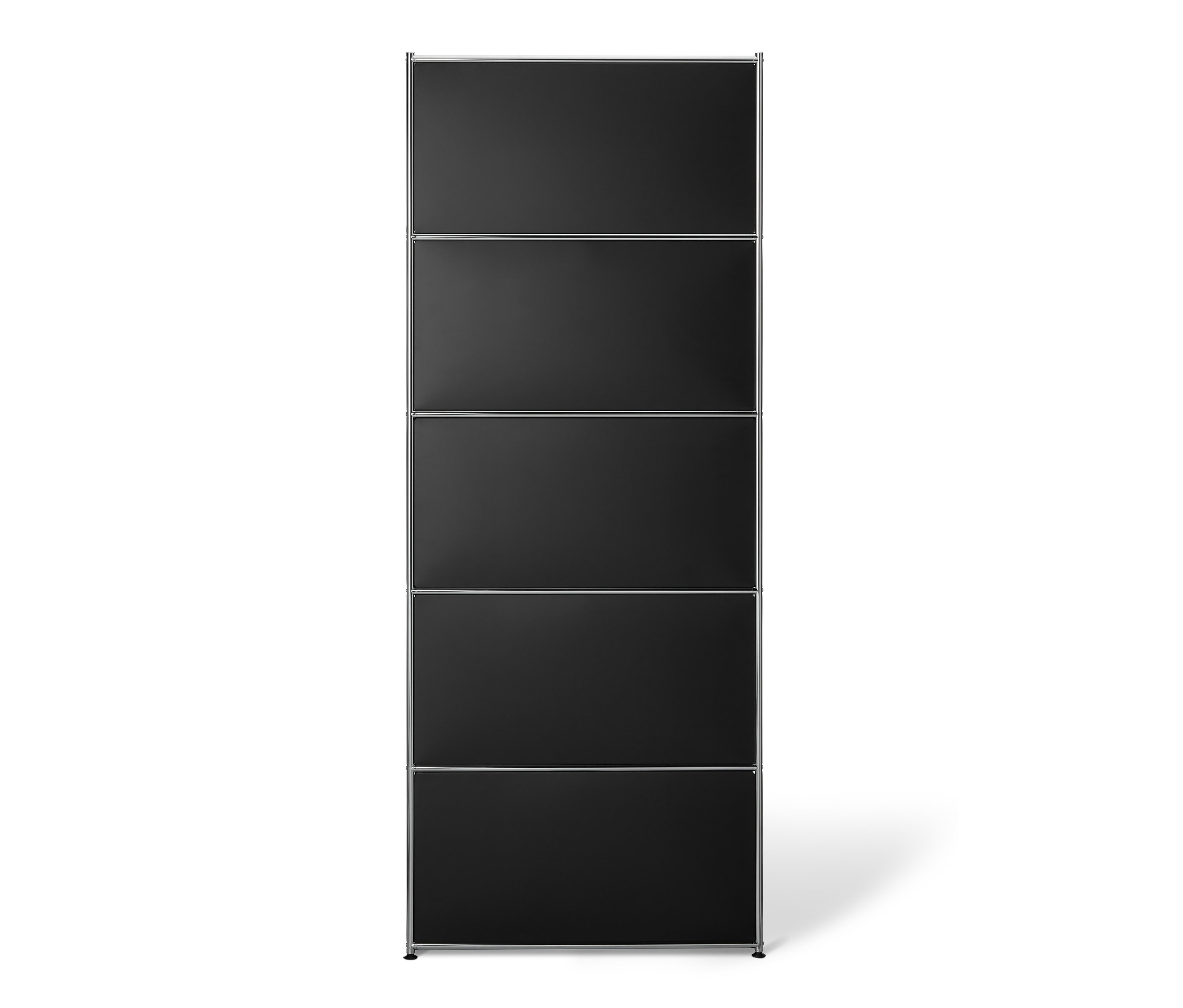 Thumbnail - Tchibo - Hohes Regal Metall »Cn3« mit Klappenfach - 77x40x194,5cm - schwarz - Stahl / Aluminium / Kunststoff