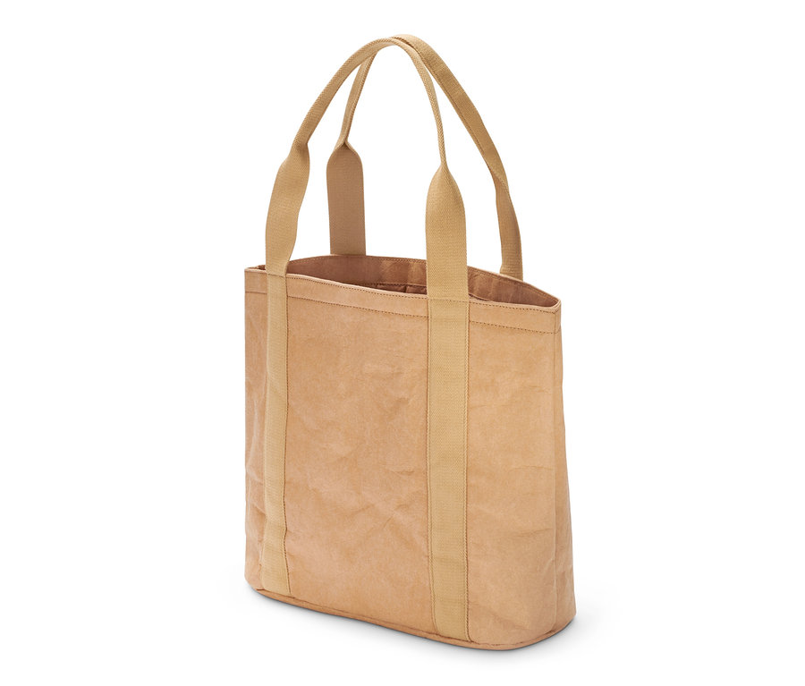 Ein beiger Papier-Shopper.