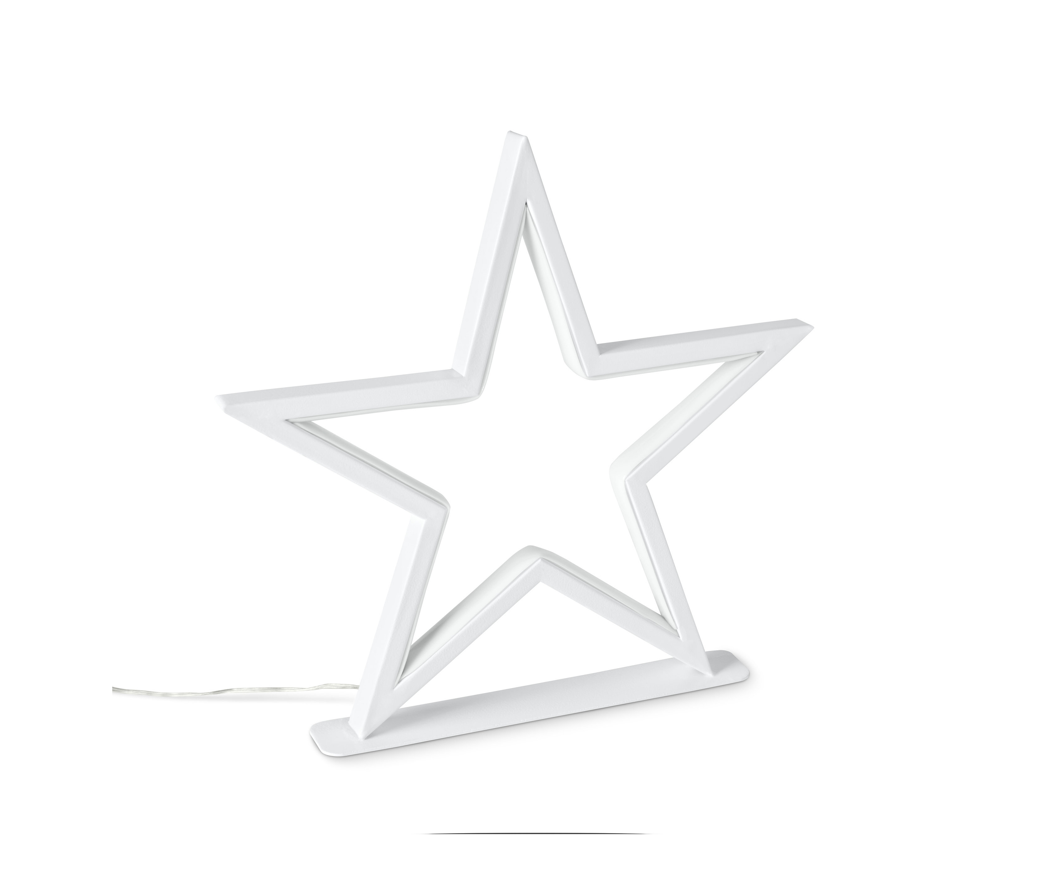 LED-Metallstern - weiß - weiß