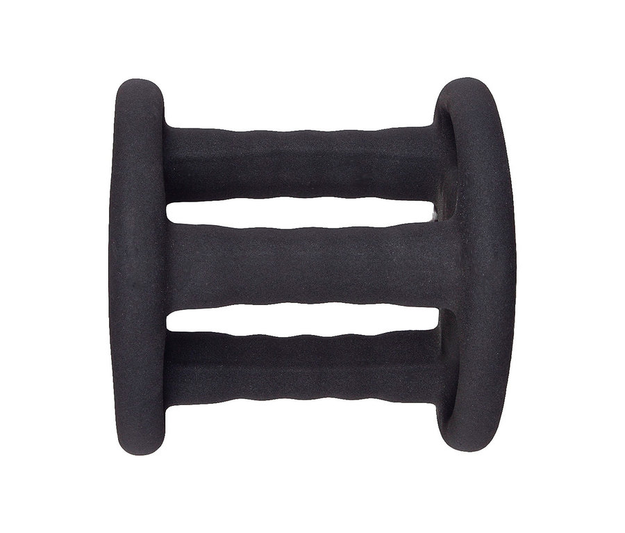 Eine schwarze Body Coach Multifunktions-Neoprenhantel.