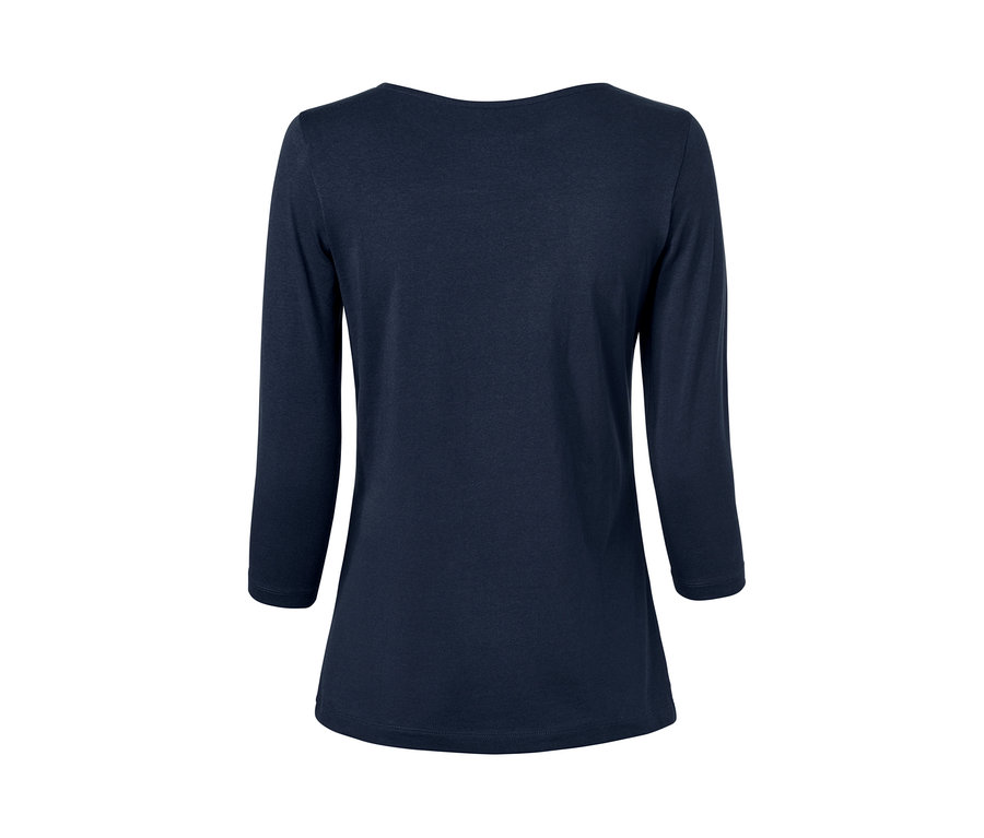 Marineblaues Shirt mit 3/4-Arm.