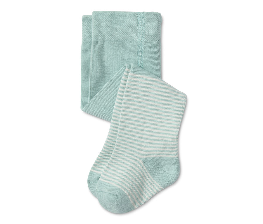 Eine blaue Baumwollstrumpfhose, 5 Stk., liegt auf einem weißen Hintergrund.