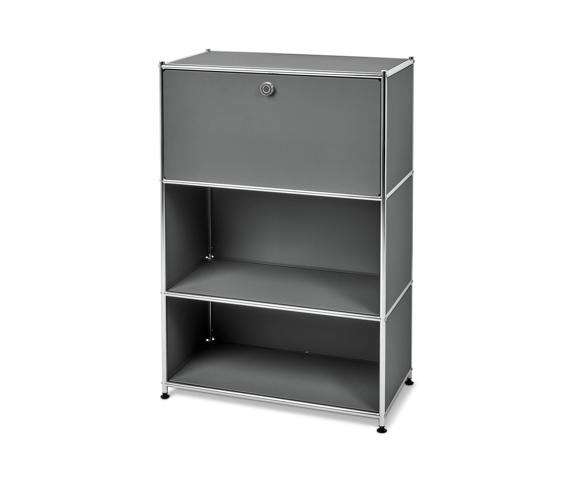 Tchibo - Sekretär Metall »Cn3« - 77,5x40x113,5cm - grau -