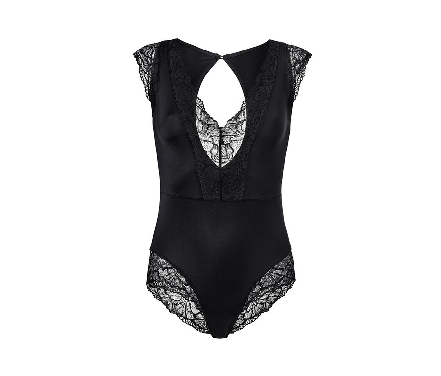 Schwarzer Spitzenbody.
