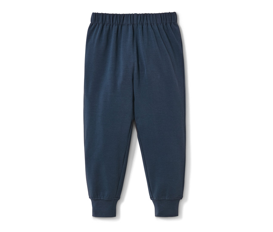 Blaue Pyjamahose mit Gummibund.