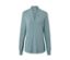 Rauchblaues Langarmshirt mit V-Ausschnitt.