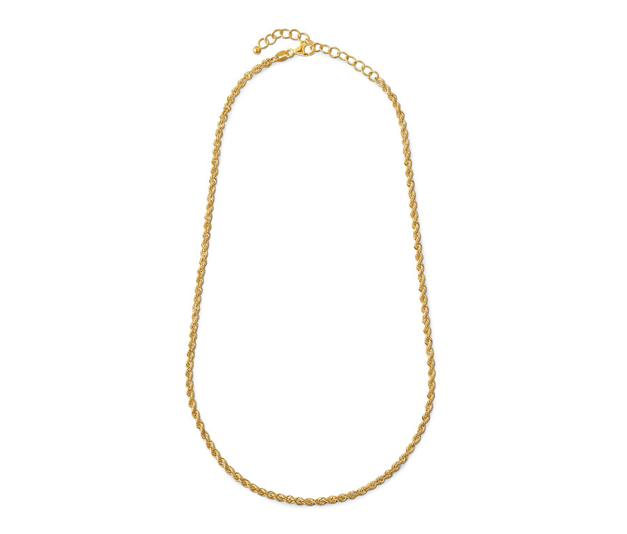 Goldene Kordelkette aus 925er Silber vergoldet.