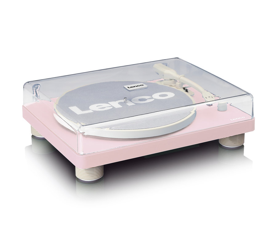 Rosa Lenco LS-50PK Plattenspieler mit integrierten Lautsprechern.