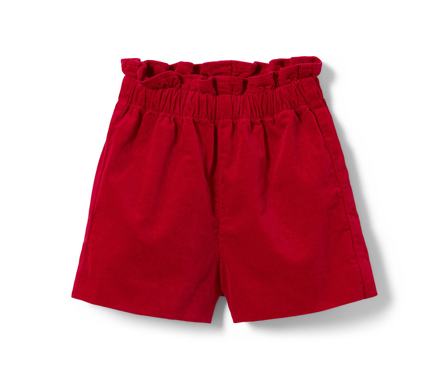 Rote Kleinkinder-Samtshorts.