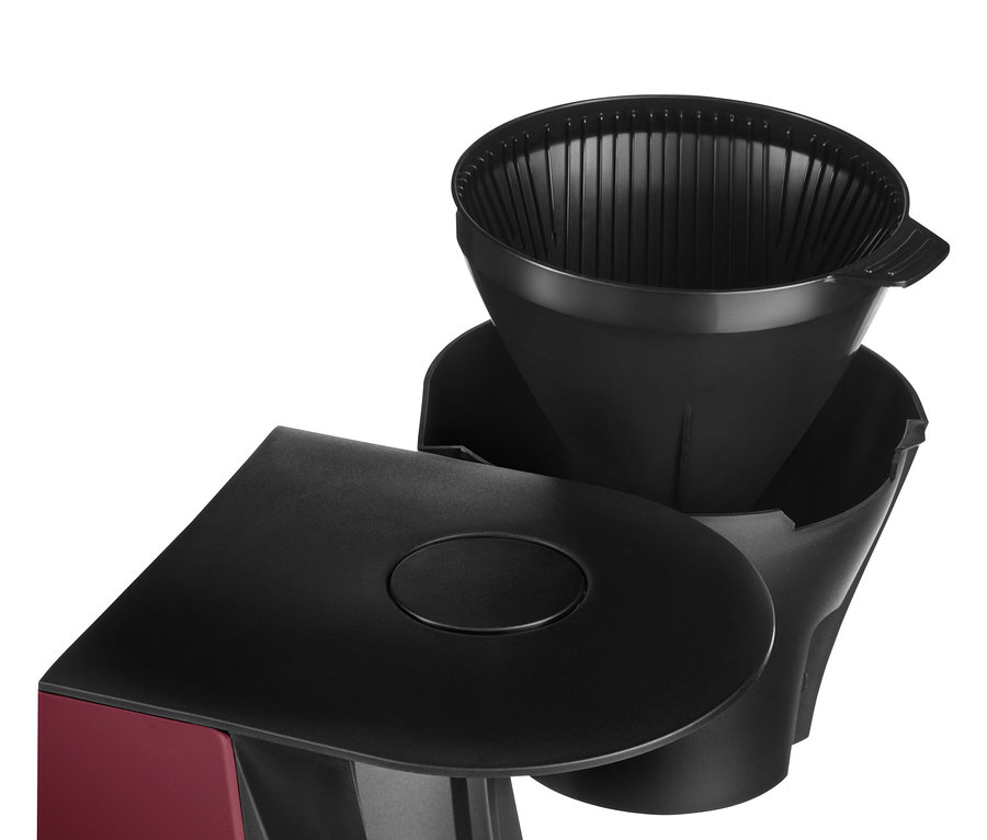 Detailaufnahme der »Let's Brew« Filterkaffeemaschine, berry.