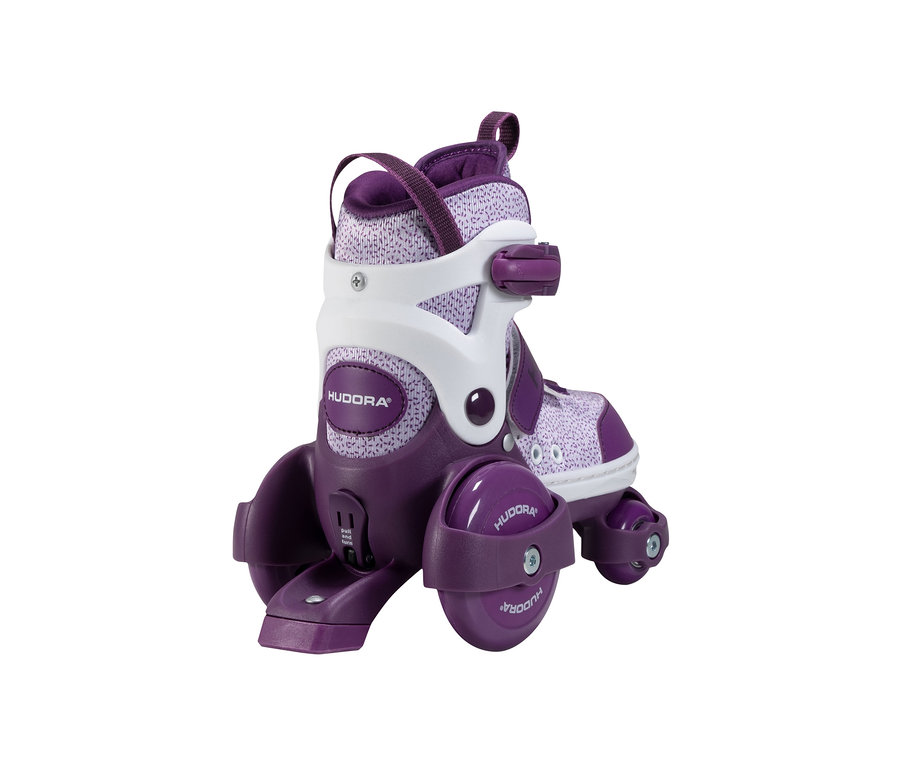 Nahaufnahme von lila HUDORA Rollschuhen »My First Quad«, Gr. 30–33.