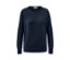 Dunkelblauer Merino-Feinstrickpullover.