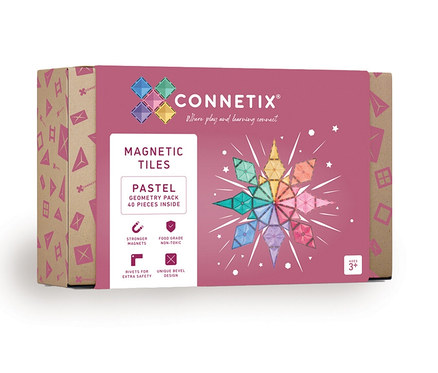 Connetix Magnetspielzeug-Set, Geometry Pack, 40-teilig.