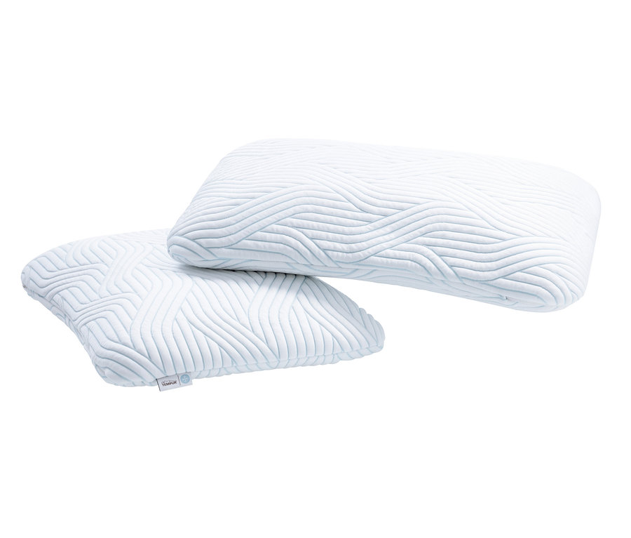 Zwei weiße TEMPUR® ARCH SmartCool™ Schlafkissen liegen übereinander.
