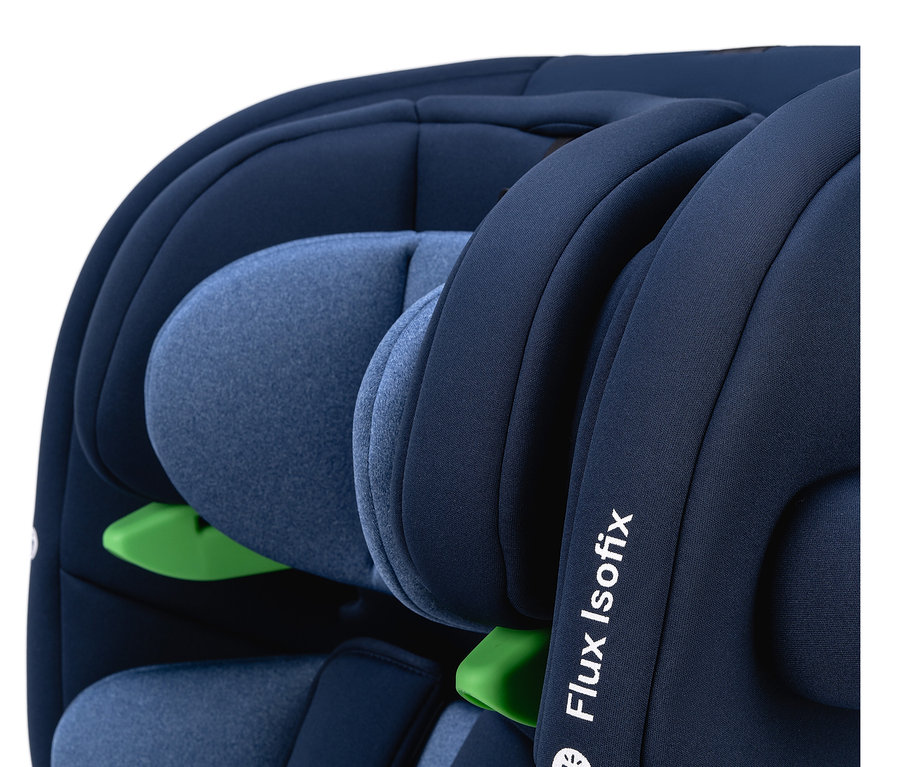 Detailansicht des blauen Osann Kindersitzes »Flux Isofix i-Size«.