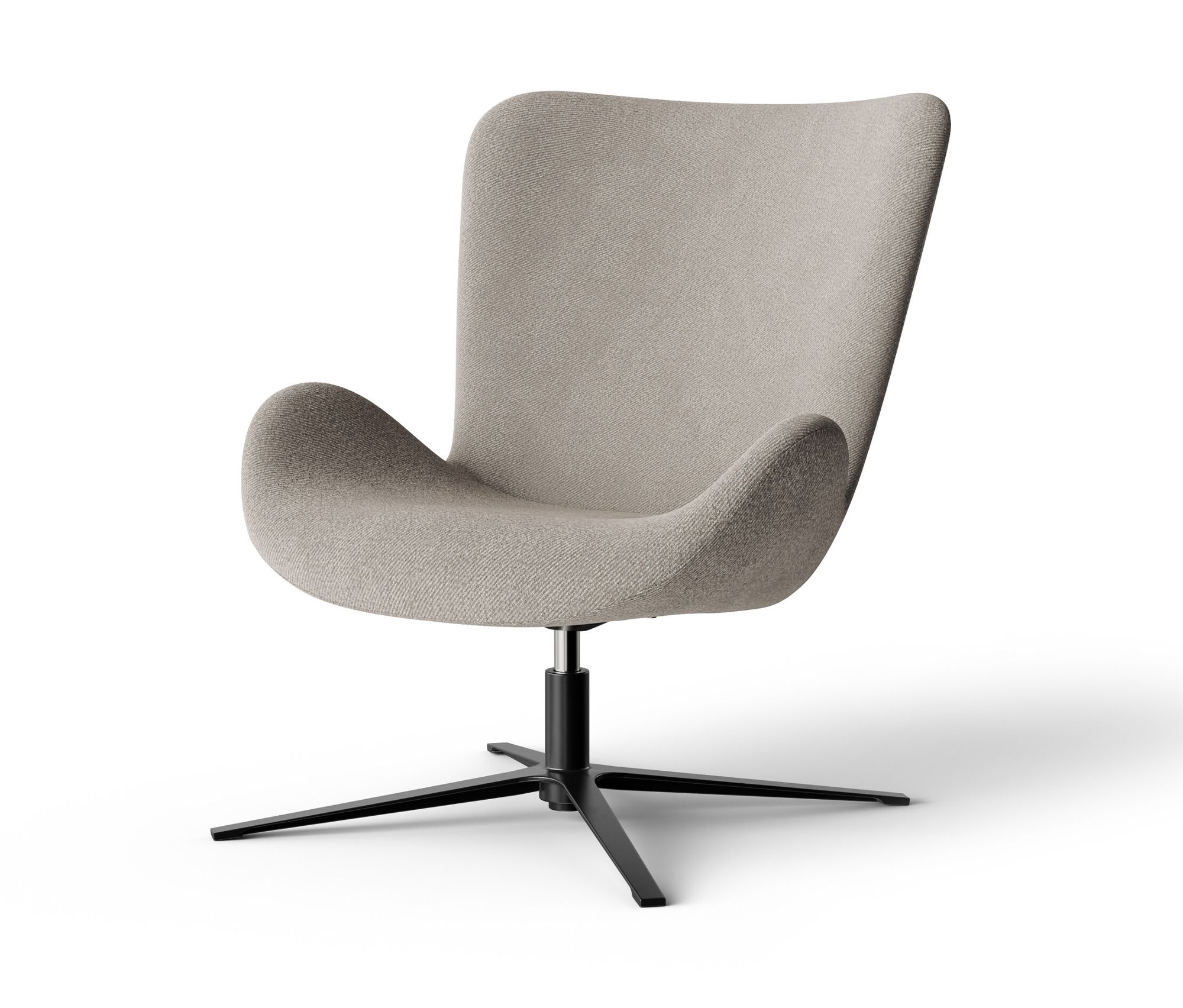 Tchibo - Sessel mit Drehfunktion - 77x81,5x89,5cm - schwarz - Holz / Polyester / Stahl