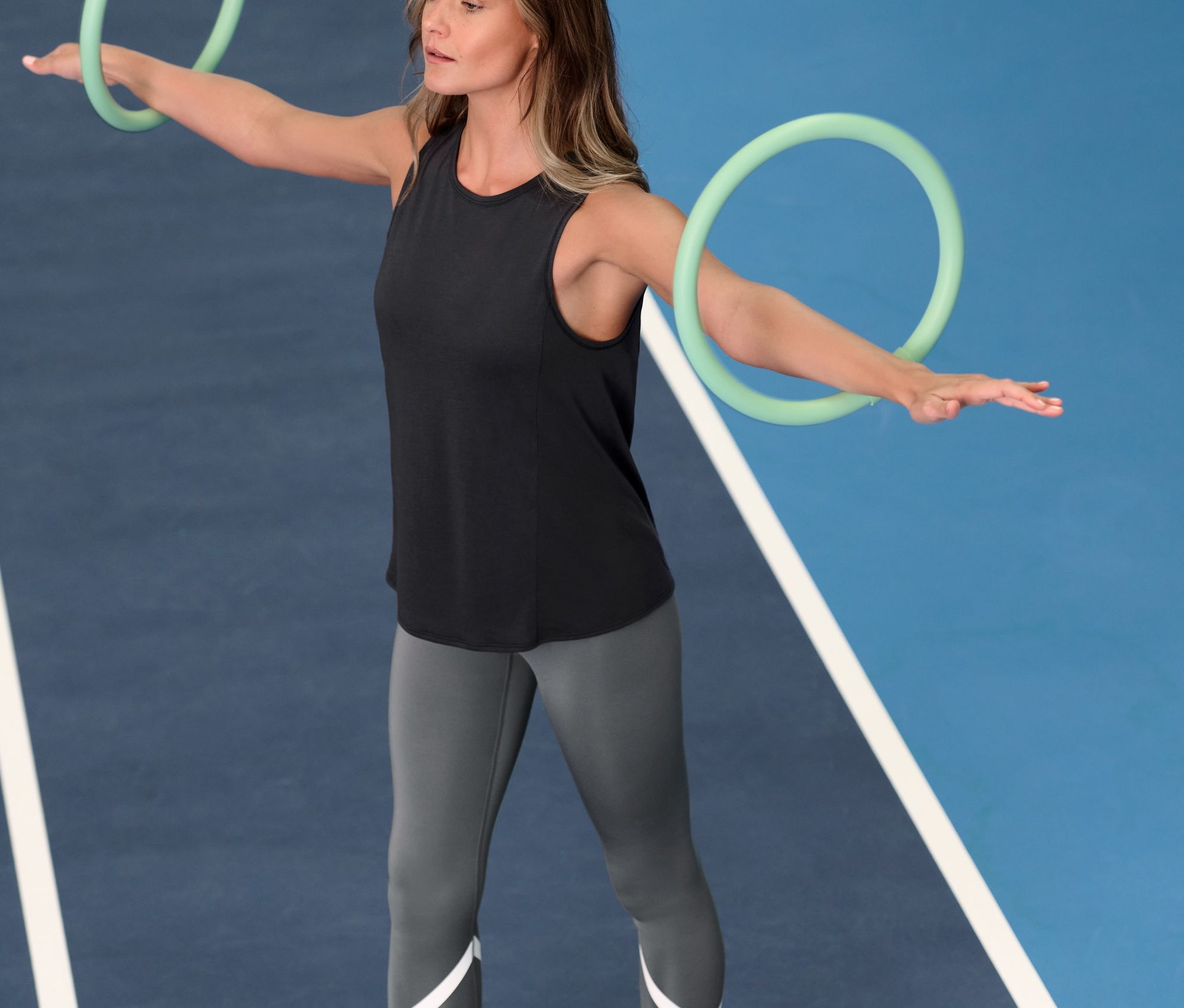 Thumbnail - Tchibo - 2 Sport-Tops - Damen - Gr. M - anthrazit